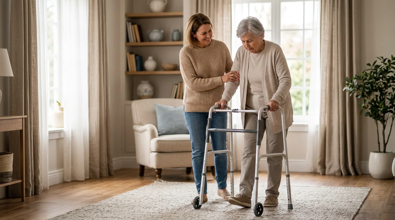 how do I get my elderly parent to walk again